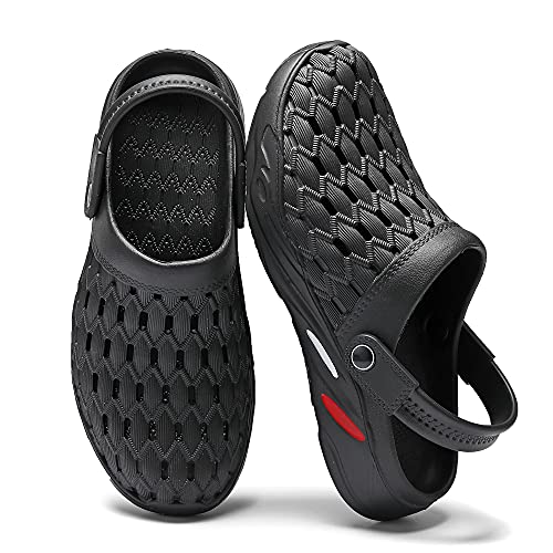 Tuobuqu Casual Garden Clogs Shoes Lightweight Water Shoes For Men Black 40 #TOP5