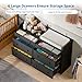 Cozy Castle Baby Dresser with 6 Drawers and Large Table Top, Multi-Functional Chest of Drawer, Drawer Dresser with Three-Sided High Rails for Nursery, Children's Room, Bedroom, Black