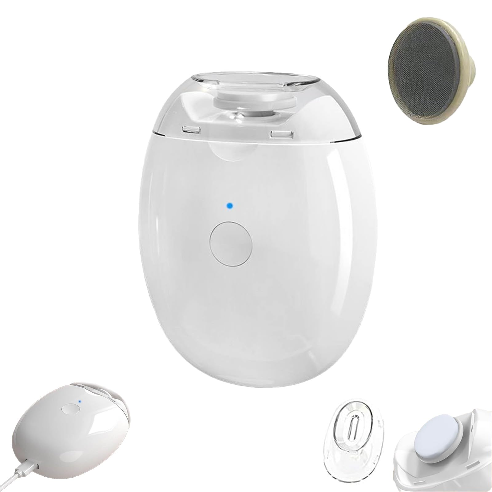 Finger Nail Grinder - Universal Automatic Fingernail Grinder, Electric Nail Grinder with LED Light & 3 Speed Settings, Ultra-Quiet Rechargeable Smart Nail Trimmer, for Adults, Kids & Seniors (1PC)