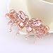SPHTOEO Women's Exquisite Butterfly Shaped Rhinestone Tassels Hair Barrette Clip Accessary (Rose Red)