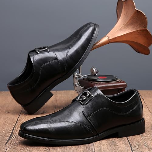 Men Casual Shoes Fashion Classic Men Leather Shoes Pointed Toe Casual Dress Shoes Comfortable Breathable Business Men Shoes4