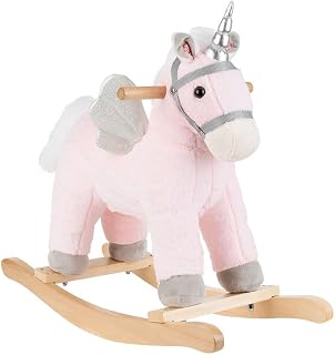 kikka boo- Balancín con Musica Caballo Rosa Peluche, Color (31201040006)