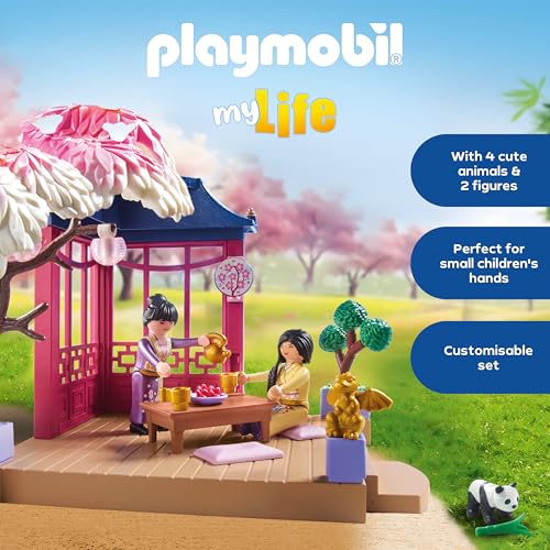 Playmobil | My Life | Asian Garden with Panda Feeding | Toys for Children aged 4+ | 71762