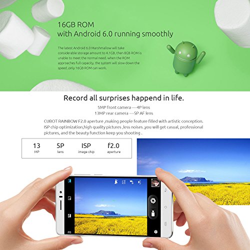 Cubot Rainbow 16GB Black - smartphones (Flat, IPS