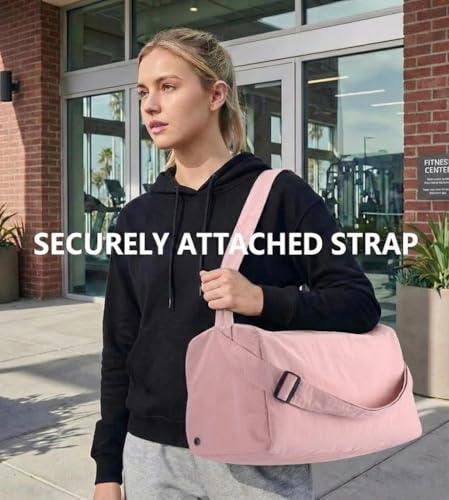 Image of Bayne Small Duffle Bags for Travel for Women - Multifunctional Gym Bag with Shoe Compartment, Waterproof and Adjustable Shoulder Strap, Small Gym Bag for Women and Travel Shoulder Bag (Pink)