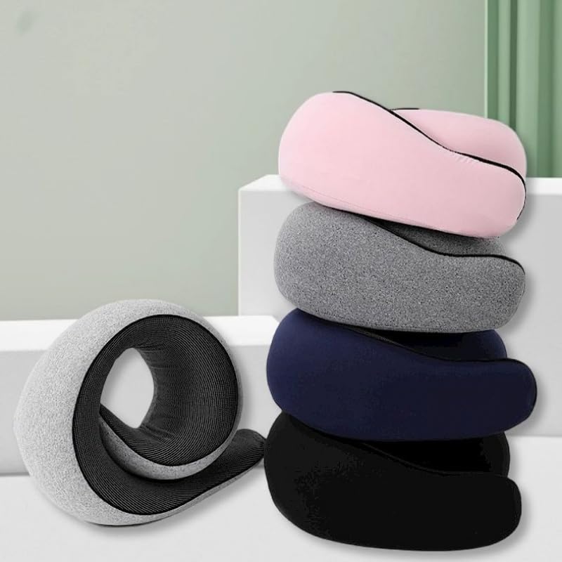 voyaro SnoozeLoop nackenkissen - Ergonomisches & Komprimierbares Reisekissen mit 360° Nackenstütze für Reisen, Auto und Zuhause