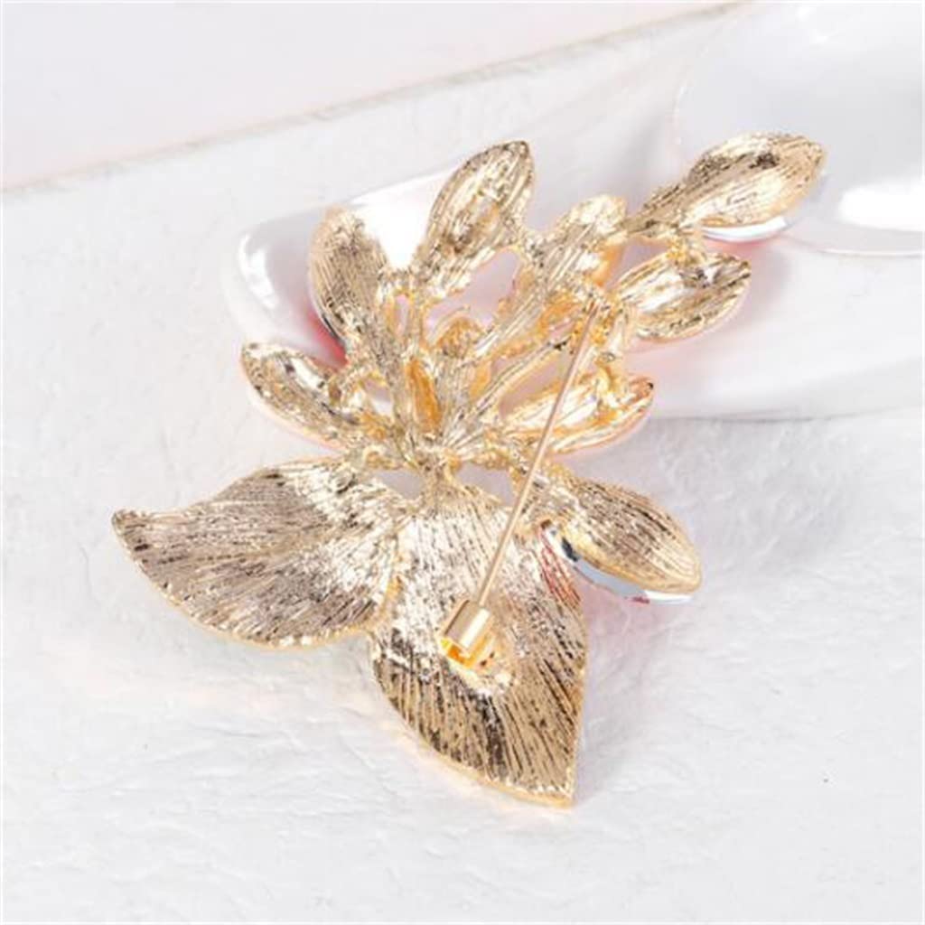 Broche con Forma de pasas, Diamantes de imitación, aleación Vintage con Solapa, Diamantes, Chal Floral, Elegante Ramillete, Cuello