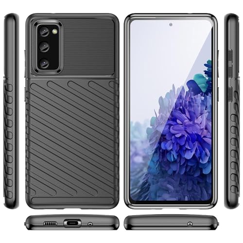 Image of amazon basics Shockproof Mobile Cover for Samsung Galaxy S20 FE 5G / 4G (360 Degree Protection | Protective Design | Anti-Scratch Tough Slim TPU Case), Black