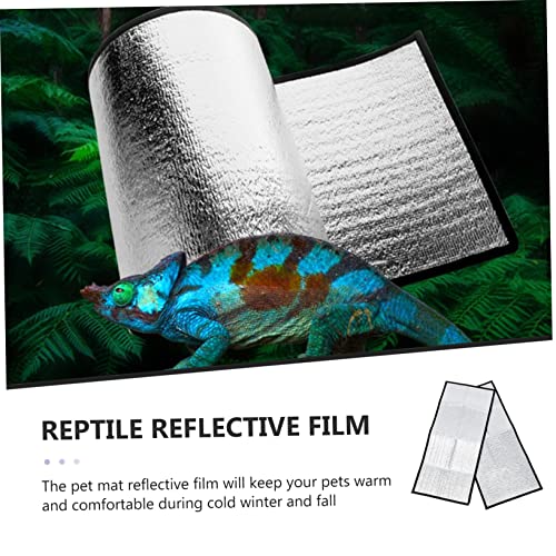 Abaodam 2pcs Tapete térmico para reptiles con película reflectante miniatura 4