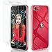 YNMEacc Cover Compatibile con iPhone SE 2022, Custodia iPhone SE 2020/8/ 7, Trasparente Silicone Sottile Gel TPU Case con 3 Pezzi Pellicola Protettiva in Vetro Temperato per iPhone SE 2022/SE 2020/7/8