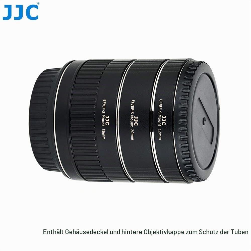 JJC Autofokus Makro Zwischenringe (AF) mit TTL-Belichtung für Makrofotographie 12mm 20mm und 36mm (Passen für Canon EOS EF/EF-S Mount Kameras)