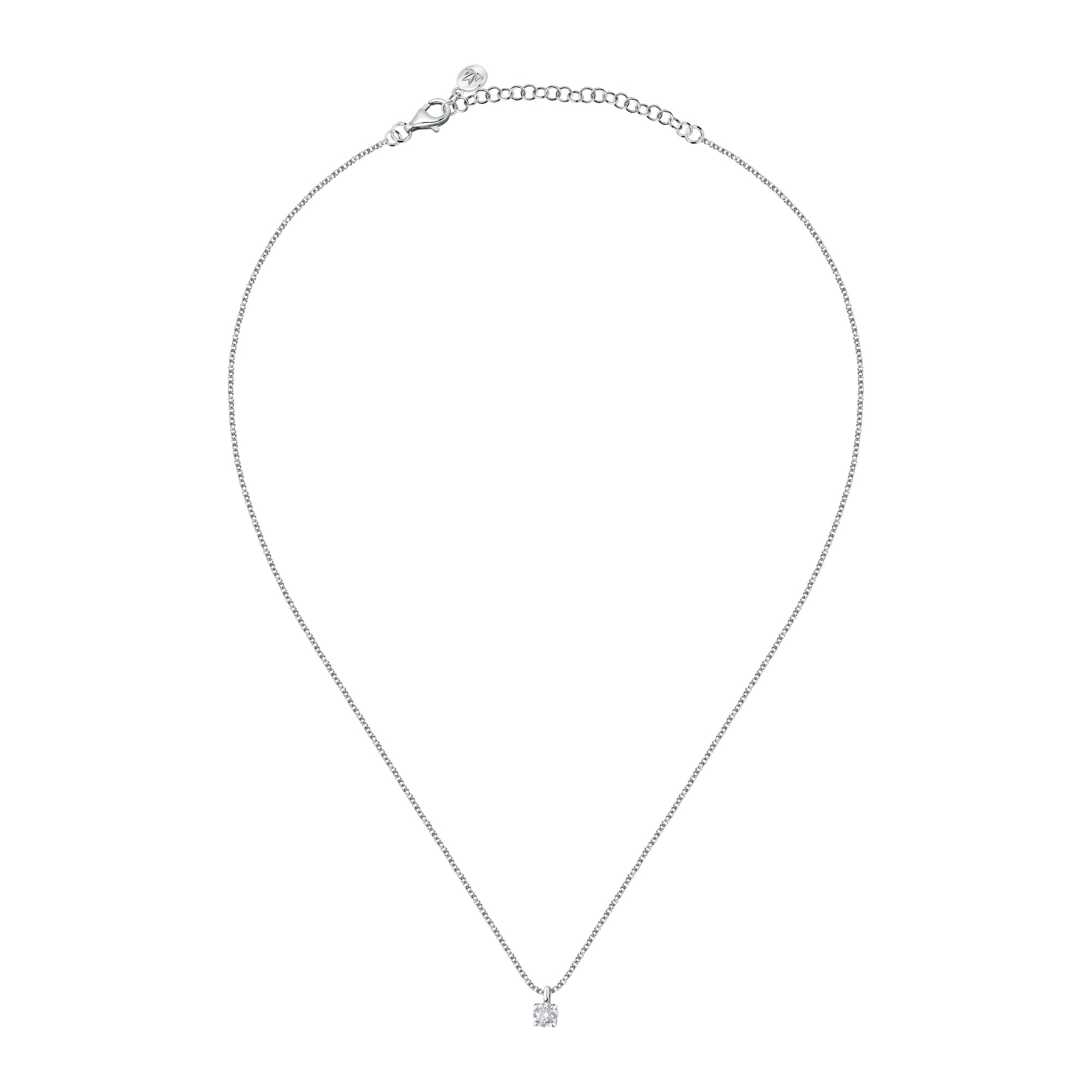 Morellato Collana Donna in Argento 925‰, Zirconi, Collezione Tesori, Punto luce - SAIW156