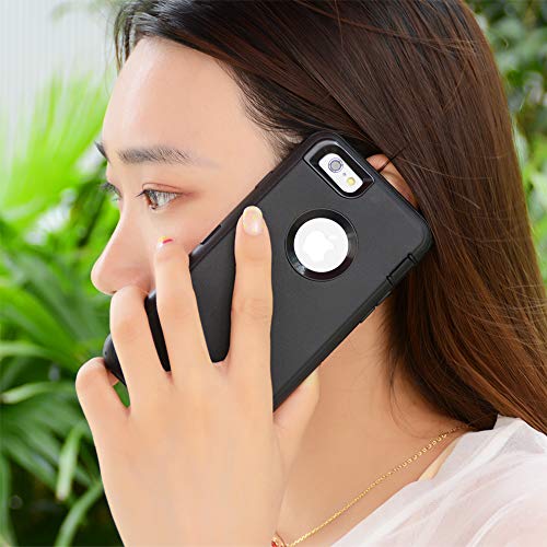 Maxcury Iphone 6 Plus/6S Plus Case, Not For Iphone 6 Or 6S, Heavy Duty Shockproof Series Case For Iphone 6 Plus /6S Plus (5.5") With Built-In Screen Protector Compatible With All Us Carriers (Black) #TOP6