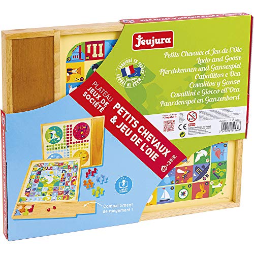 Jeux de Société en bois Jeujura : la qualité artisanale du coffret petits chevaux - 4