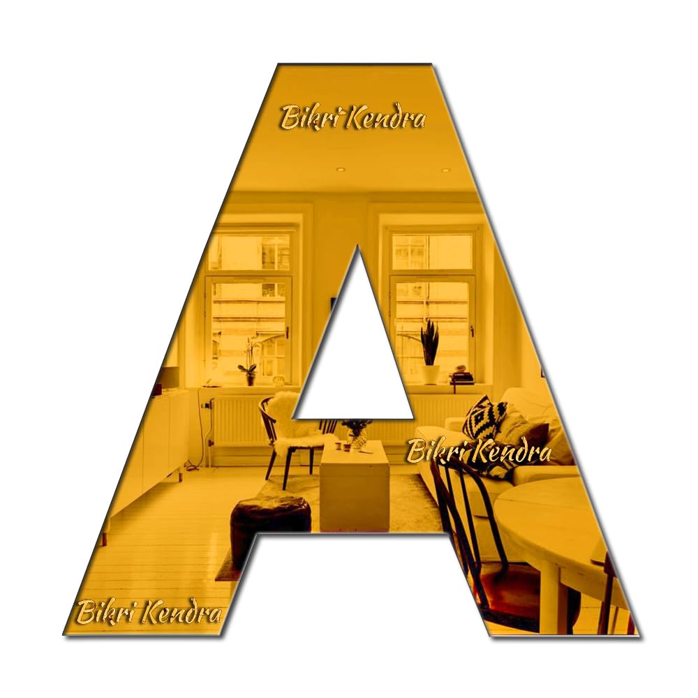 Chote Mote Seller - Letter (A) Alphabet Big Size Mirror Alphabets for Art and Craft | Mirror Stickers for Wall, Wall Decoration, DIY Craft, | Mirror Wall Stickers (Golden_A)-image-32
