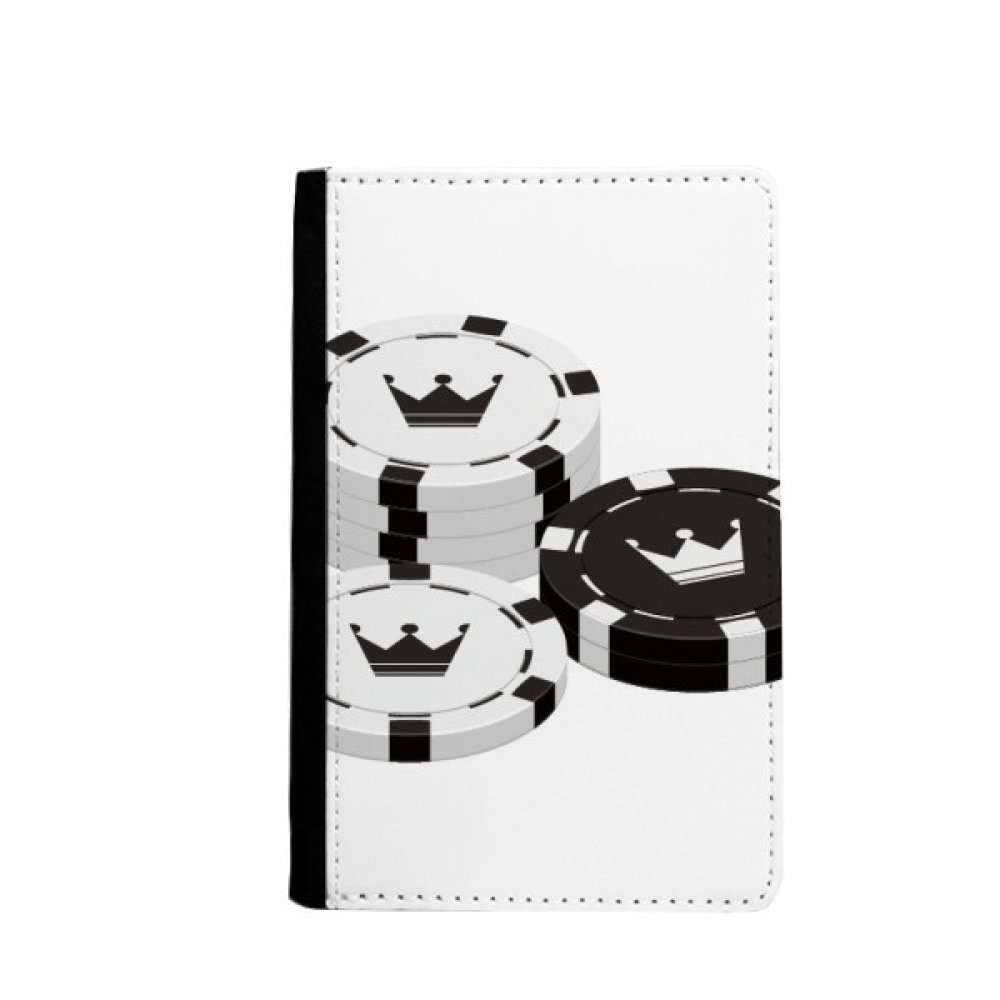 DIYthinker Gambling Utensils Chips Crown Pattern Passport Holder Notecase Burse Wallet Cover Card Purse