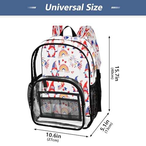 Ifvxgx5m Clear Backpack, Heavy Duty PVC Transparent Backpack, Multiple Pockets See Through Backpacks for Work, College, Travel4