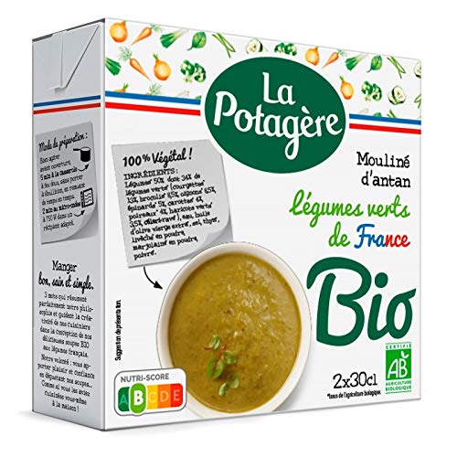 MOULINÉ DE LÉGUMES D'ANTAN VERTS BIO 600ML, LA POTAGERE, LOT DE 4