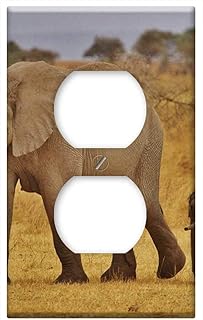 Switch Plate Outlet Cover - Elephant Babies Elephant Family