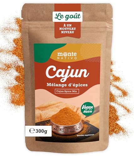 Cajun Epice Monte Nativo (300g) - Épices Cajun - Mélange d’épices - Épices aromatiques séchées avec soin, idéales pour Cuisiner et Assaisonner -...