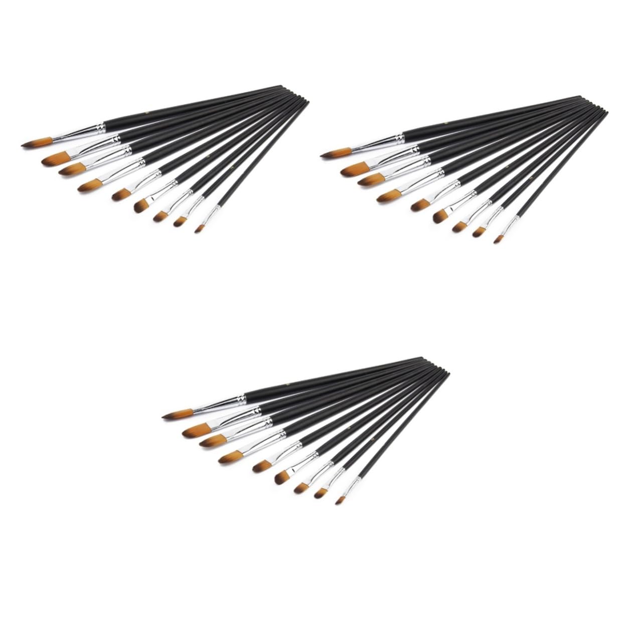 SEWACC 27stücke Teiliges Pinselset Für Künstler Flachpinsel Holz Für Acryl Öl Und Aquarellfarben Für Maler Mit Verschiedenen Borstengrößen