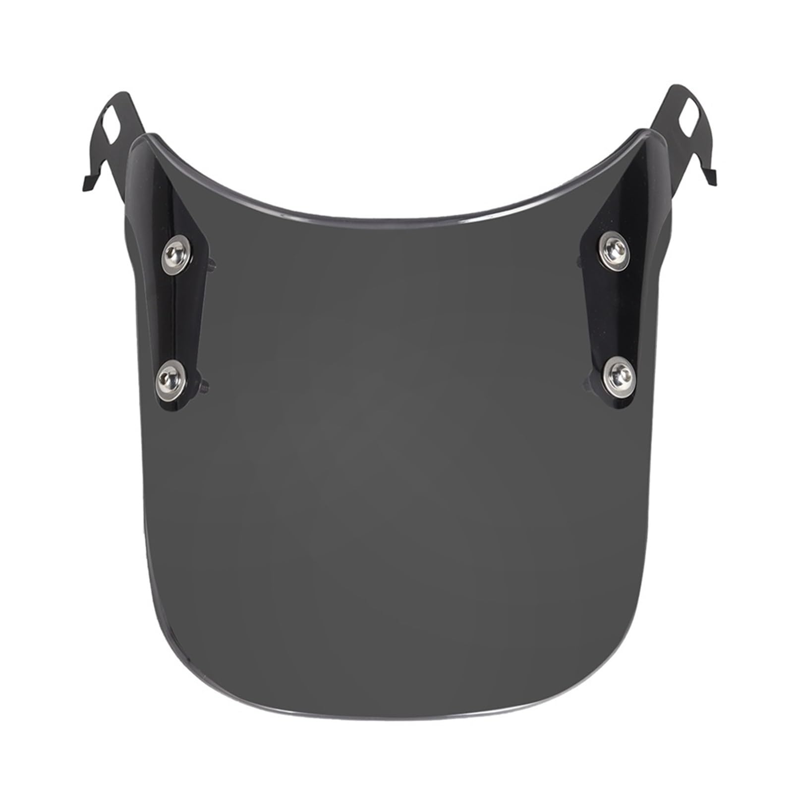 Universal Motorcycles Custom Compact Sport Wind Deflector Retro Windshield 4-7'' Headlamp Windscreen(Grey)