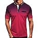 Produktbild MNRIUOCII Herren Sommer Polo Shirt Kurzarm Sweatshirt Poloshirt Kurzarmshirt Sportshirt T-Shirt Freizeit Hemd Slim Fit Einfarbige Casual Top Polohemd Steigung Farbe Freizeithemd