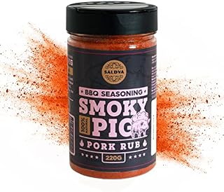 Smoky Pig BBQ Pork Rub - 100% Natural BBQ Seasoning - Perfect Blend Of Spices For Smoky BBQ And Grill Pork Dishes - Large Jar (220g)