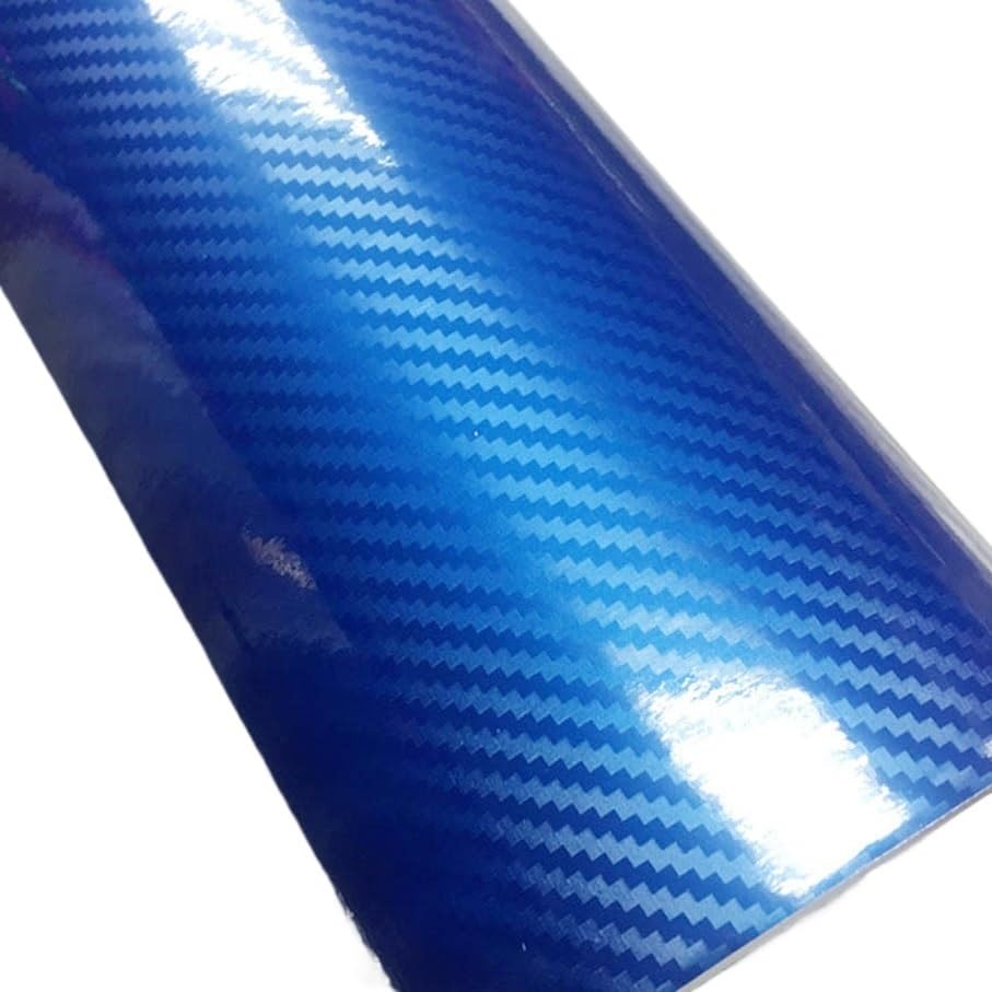Pellicola vinilica autoadesiva effetto fibra, Pellicola Autoadesiva for Auto In Vinile Autoadesivo In Fibra Di Carbonio, Dimensioni Multiple Multicolori(5d Blue,50CM X 300CM)