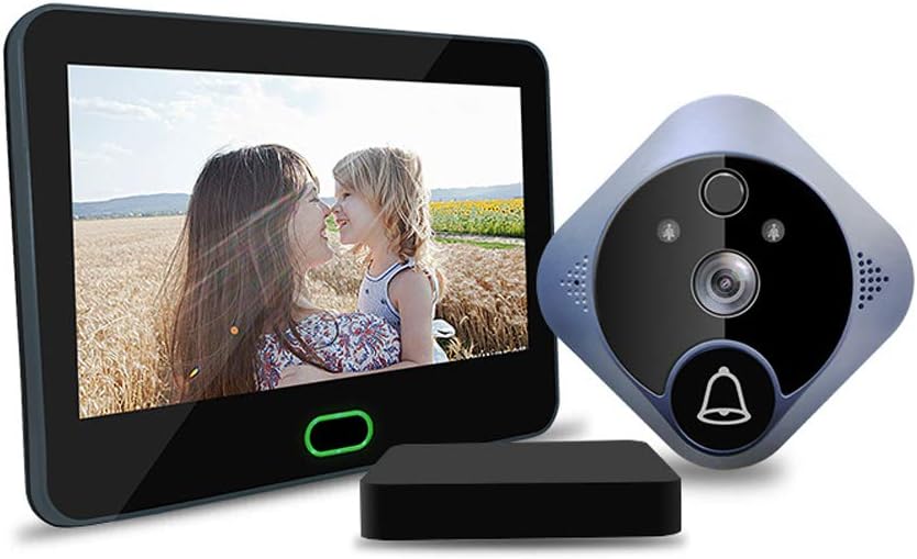 ミニ ワイヤレスビデオドアベル、WiFiスマートドアベル防水ホームセキュリティ双方向通話およびビデオPIRモーション検知iOS向けナ