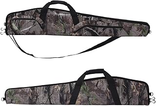 Waxaya Scoped Rifle Case Soft Shotgun Carrying Bag with Accessory Zipper Pockets (Camouflage, 40inch)
