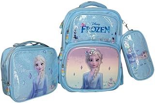 مجموعة شنطة Momolly 3D ظهر مدرسية 3 قطع مقاس 16 بوصة ، طقم شنطة ظهر+ لانش باج + مقلمة ، للمدرسة والسفر والأنشطة الخارجية - ابعاد (40*28*17) (Blue 2)