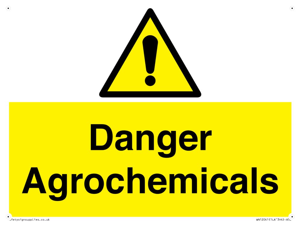 Danger Agrochemicals Sign - 200x150mm - A5L