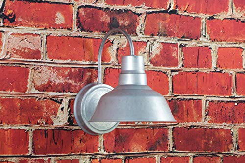 Galvanized Gooseneck Led Wall Sconce Barn Light Fixture - Industrial Antique Farmhouse Style - Vintage Patio Porch Wall Mount Light - Indoor/Outdoor - Ul Listed - 9W 800Lm Cool White (2Pck) #TOP1