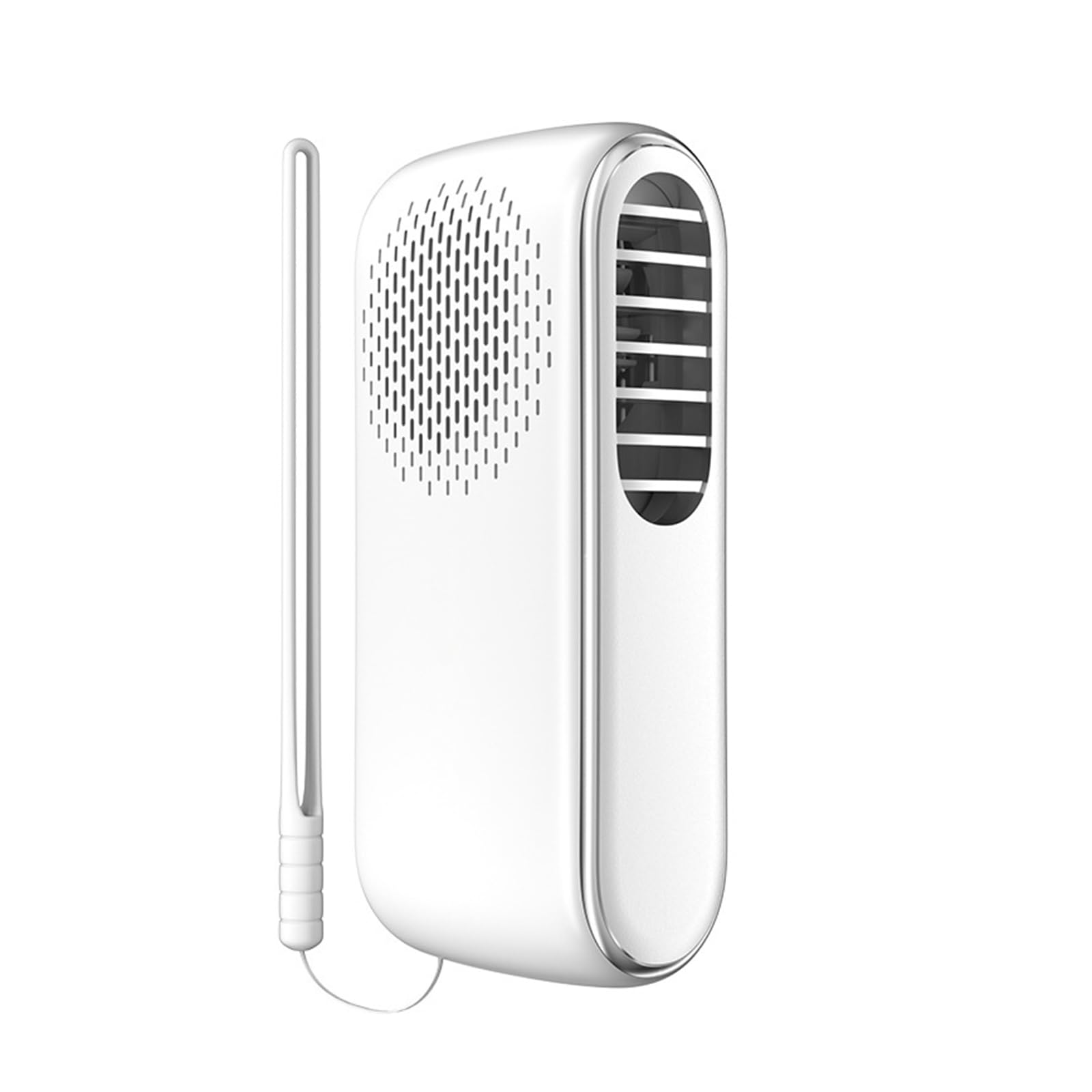 Uqezagpa White Handheld Bladeless Cooling Fan, 3-Speed Quiet Lightweight Abs Design For Camping Travel Outdoor Use Outdoor Cooling Fan