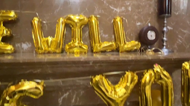 "Wir Werden Dich Vermissen" Banner – Für Abschiedsparty, Büro, Ruhestand, Mit Luftballons, Goldene Mylar-Deko