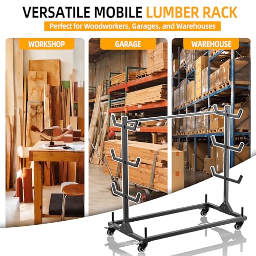 BUYYAH Mobile Conduit Lumber Rack, Pipe Storage Rack with 6 Casters by BUYYAH - Image 6