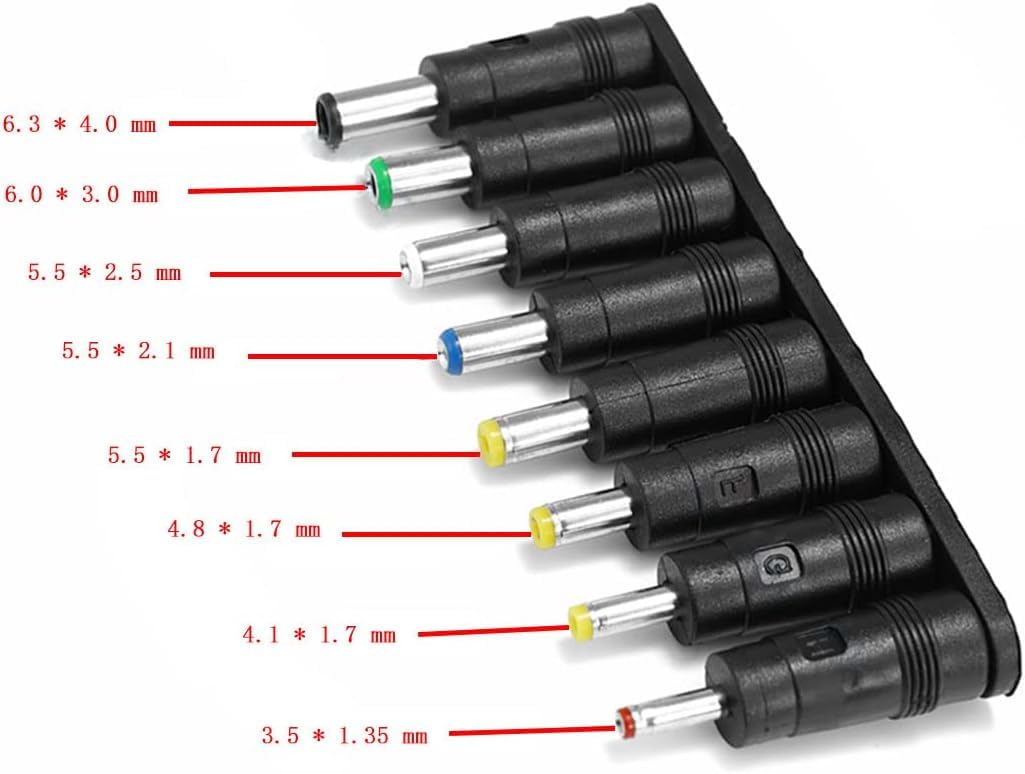 GTIWUNG 8 Pezzi Adattatore di Alimentazione DC Universale da 5,5x2,1mm Connessione CC Femmina a Maschio Adattatore Jack Connettore, DC Barrel Connettore, 2 Paia Connettori di Alimentazione DC