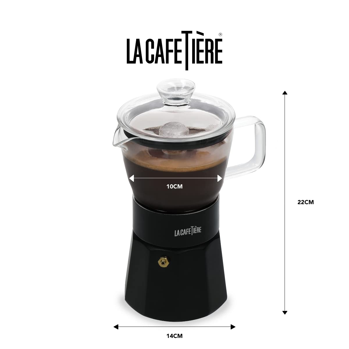 La Cafetière Verona Macchina per Caffè Espresso in Vetro, 6 Tazze, in Confezione Regalo