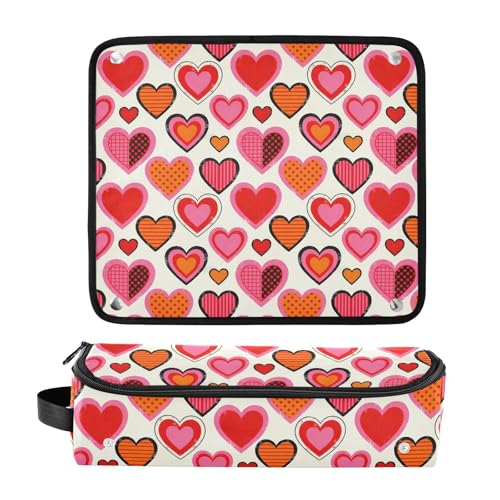 Bolsa de viaje para herramientas de cabello y tapete resistente al calor para plancha, rizador y secador, diseño de lunares para mujer miniatura 3