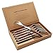 Laguiole by FlyingColors Dinner Forks Set Stainless Steel, Rose Wood Handle, Gift Box, 6 Pieces