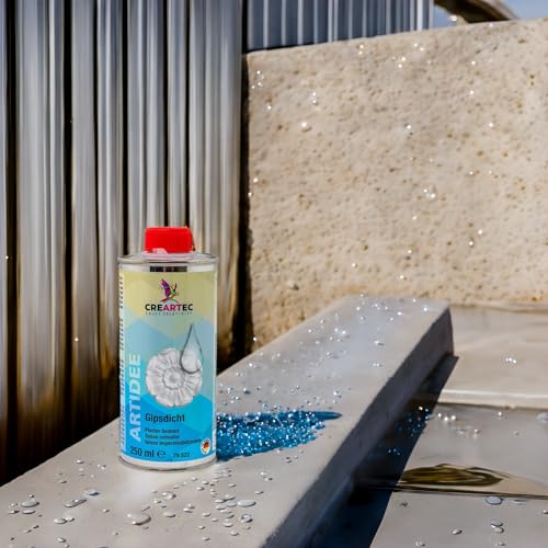 CREARTEC wasserfester Gipsdicht - ideal zum Abdichten von Gips, Beton, Stein, … - 250ml - Made in Germany