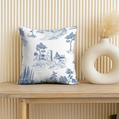 Image of Casableu Cobano Decorative Throw Cushion Cover, 16 x 16 Inch, Floral Pattern, Floral Pillow Covers, 40.64 x 40.64 cm, Set of 2