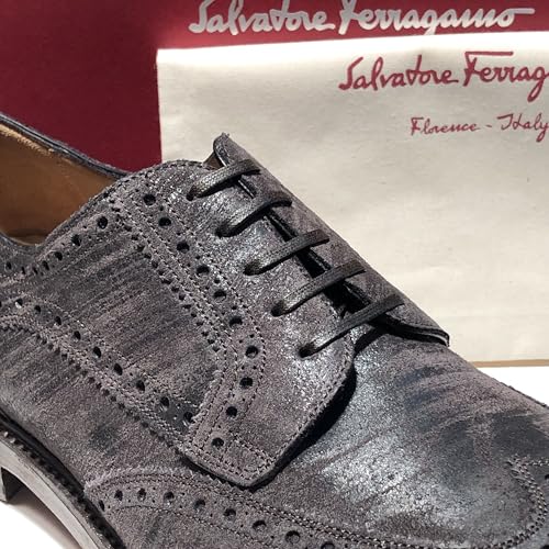 Gabrielle 3 Brown Wingtip 8.5 E 41.5 Men's Tramezza Brushed Suede Leather Oxford (Salvatore4