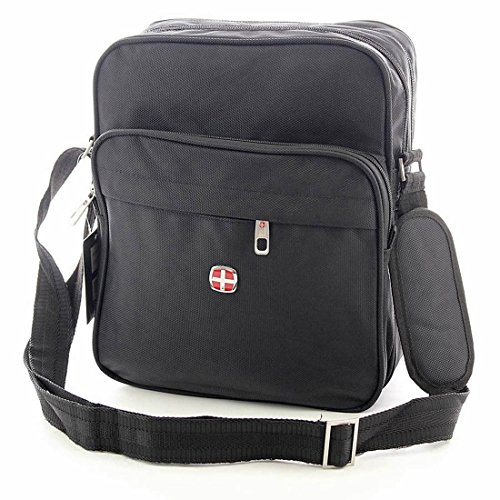 Preisvergleich Produktbild Schultertasche Citybag Flugbegleiter Ausweistasche Umhängetasche Business Messenger Bag Tasche Black NEU