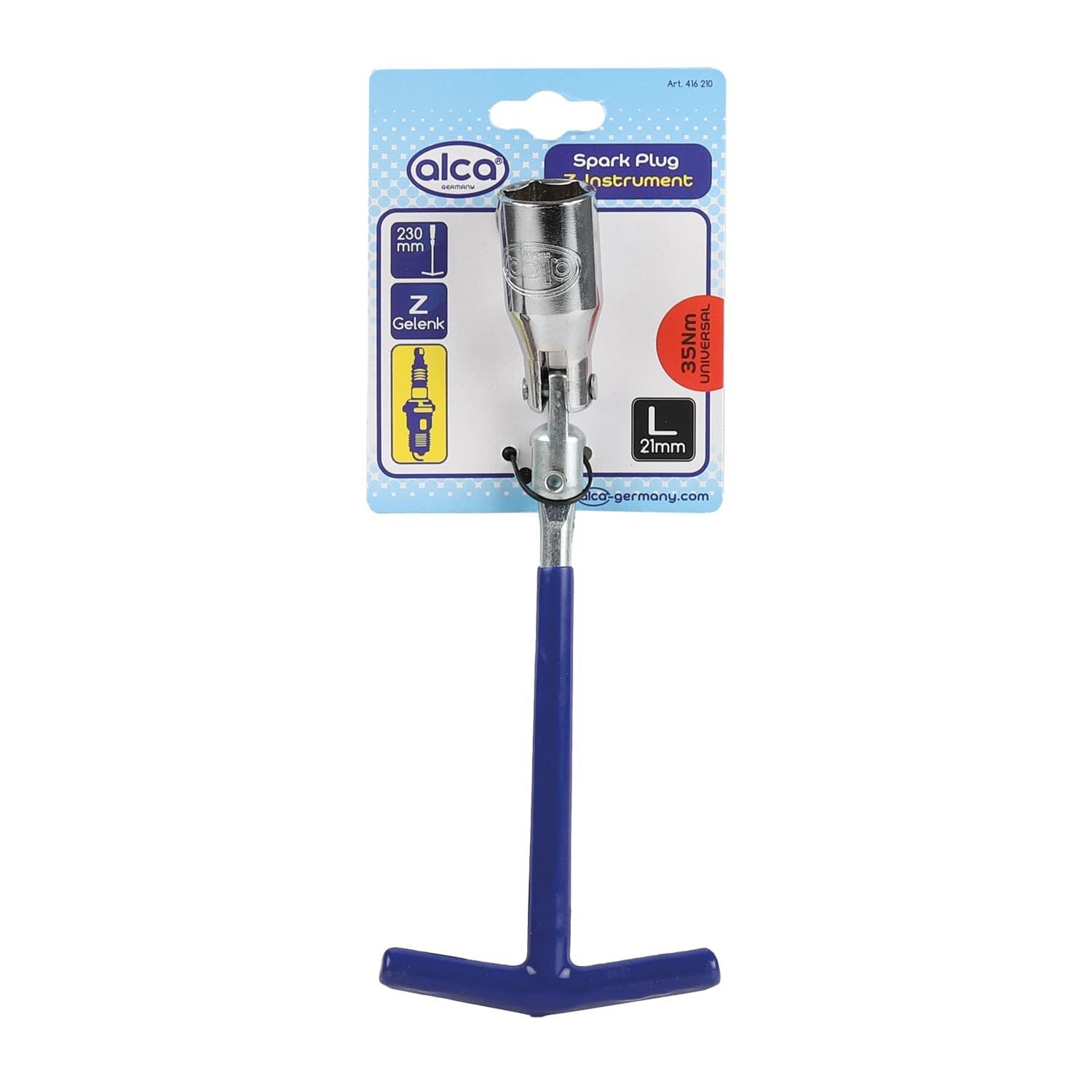 ALCA Zündkerzenschlüssel 21 mm mit T-Griff – Z-Gelenk Universal Kraftgriff (Set, 1 St)