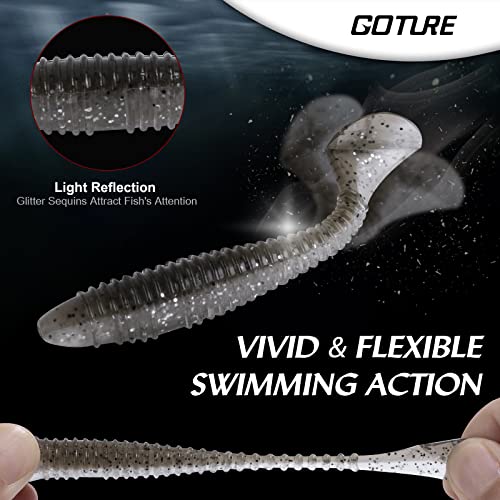20Pcs Paddle Tail Fishing Swimbaits Soft Plastic Fishing Lures For Freshwater Saltwater Trout Crappie Bass Culter Lures 2.17In/2.56In/3.35In 18 Colors #TOP3