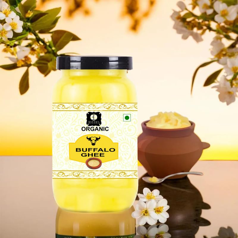 EDZZEL Organic Buffalo Ghee Packaging Grass Fed Buffalo Bilona Ghee Pure & Natural - (100 ml)