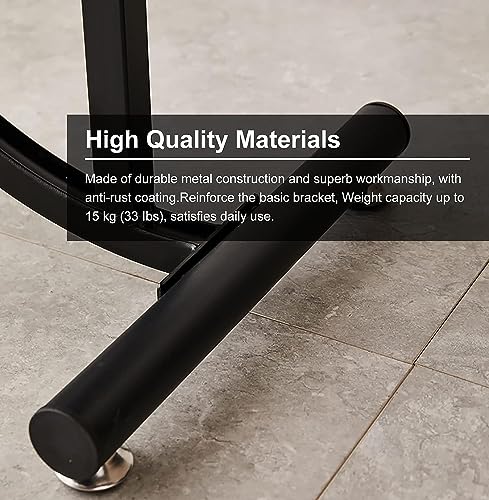 Image of Owme Adjustable Table Stands Couch Side Table, Swivel TV Tray Table, 360 Top Moving C-Shaped End Table, Small Center Table for Home Office Balcony | Storage Organizer (Nut Brown, Flower)