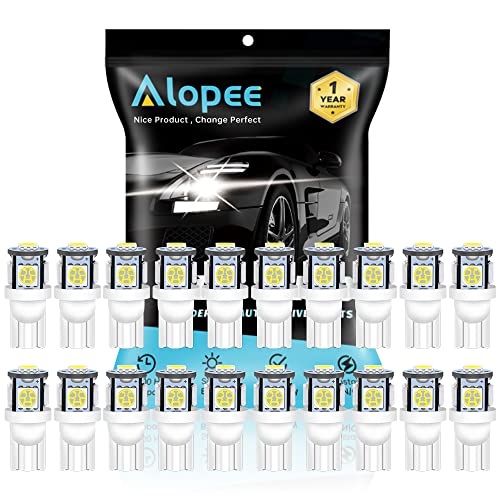 Alopee 20 Unidades Bombillas W5W LED T10 24V 5050 SMD   Luz Interior Coche (Panel, Maletero, Matrícula, Cúpula)   Compatible W5W/501/194/168/2825   Blanco